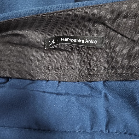 Talbots Hampshire Ankle Pants Navy Size 14 Minimalist Office Core Corpcore Chic - Picture 5 of 13